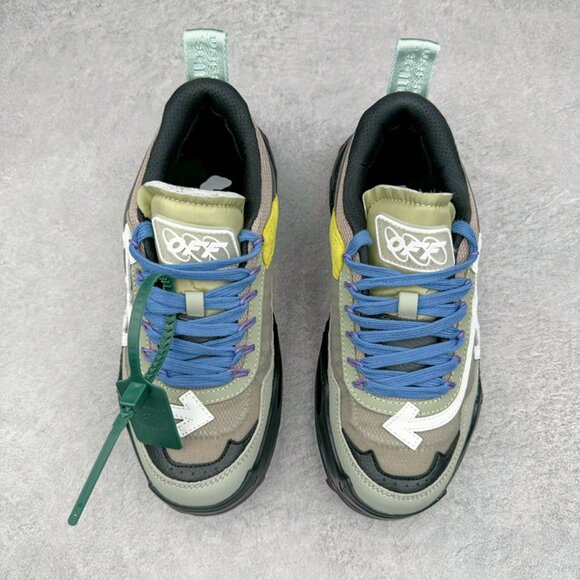 Off-White Odsy-1000 Platform Sawtooth Sneakers Black - Picture 2 of 9